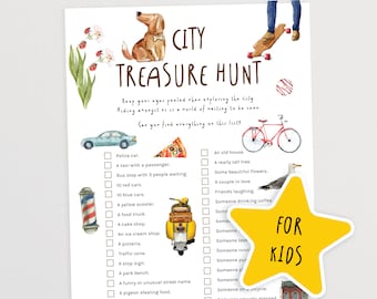 City Treasure Hunt for Kids | Outdoor Scavenger Hunt Game | I Spy Holiday Games | Outdoor Activities for Children | Holiday Road Trip Fun