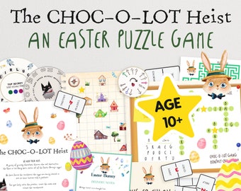 The Choc-o-Lot Heist - Un jeu de puzzle de Pâques pour les enfants | Salle d'évasion pour enfants | Salle d'évasion bricolage | Jeu de Puzzle pour Enfants | Activité de jeux en famille