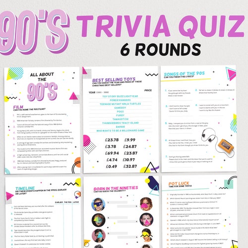 1980s Trivia Quiz Born in the 80s Pub Quiz General - Etsy UK