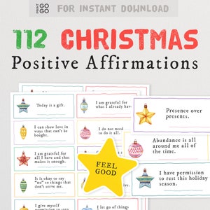 112 kerstaffirmaties om je door de feestdagen heen te helpen | Uniek afdrukbaar idee voor adventskalender