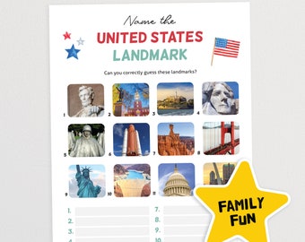 United States Landmarks Quiz | Fourth of July Trivia Quiz | American ...