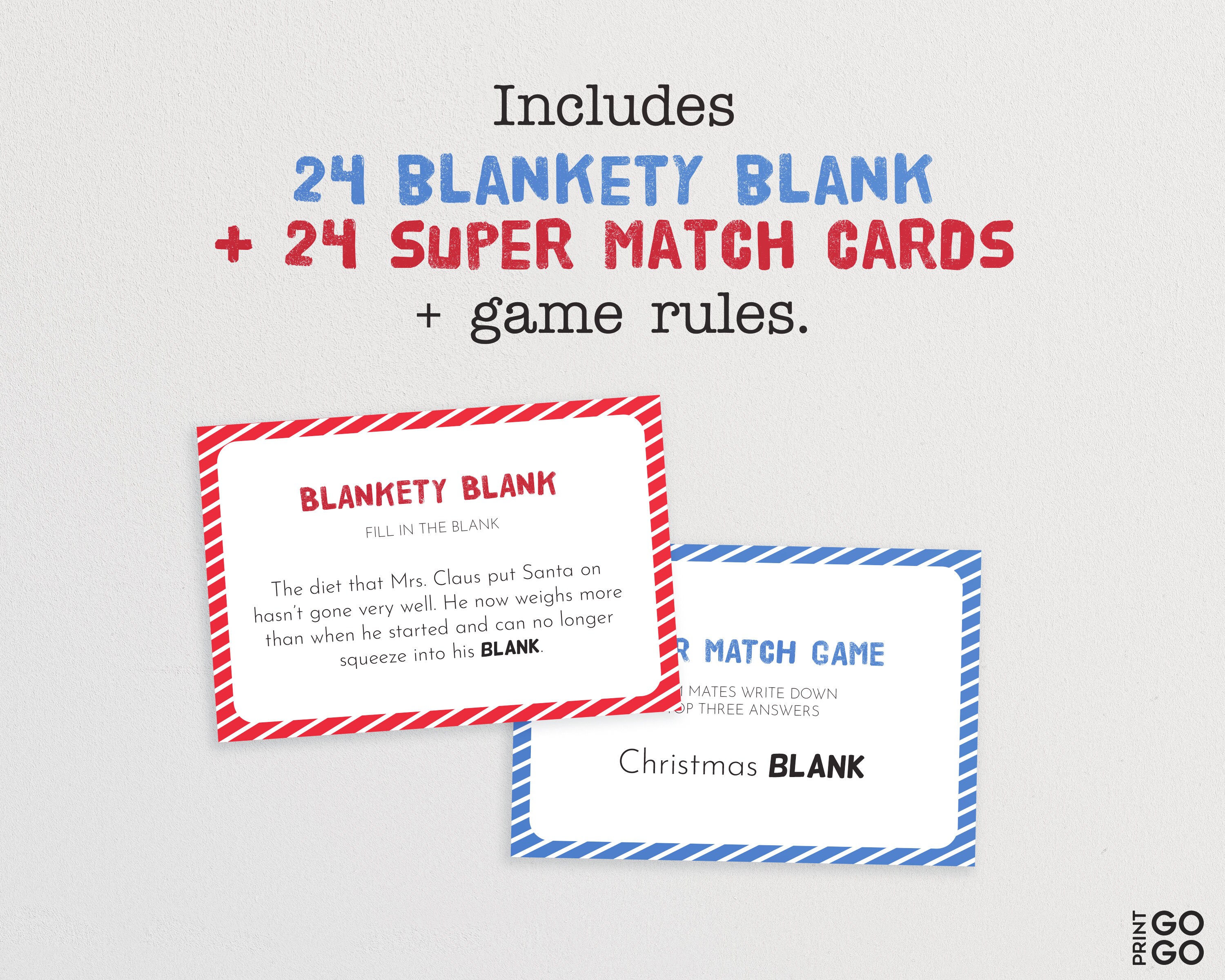 Holiday Family Game Bundle Christmas Blankety Blank Family Etsy