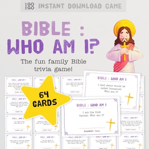 Bible Who Am I? - The Fun Family Bible Trivia Game | Bible Study Game | Church Game Night | Lent Activities | Sunday School Games