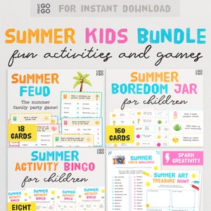 Pacchetto estivo per bambini - Giochi e attività divertenti che dureranno tutta la vacanza / Idee vacanze stampabili per bambini / Anti-noia durante le vacanze