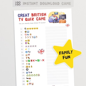 Great British TV Quiz - The Fun Game of Naming a Popular Program From an Emoticon Riddle | Pub Quiz Picture Round | Television Trivia Quiz