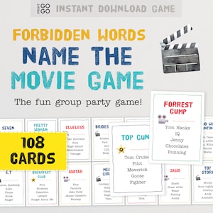 Forbidden Words Name The Movie - The Hilarious Party Game of Giving Careful Clues | Film Game | Taboo Cards | Fun Family Game Night Idea