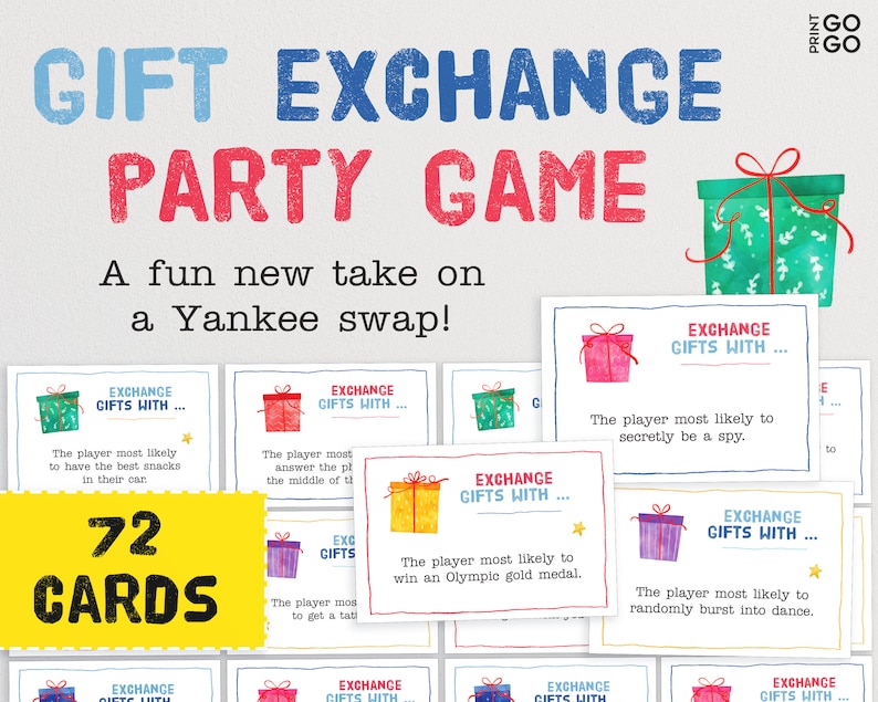 Gift Exchange Party Game the Hilarious Yankee Swap Gift Game Etsy