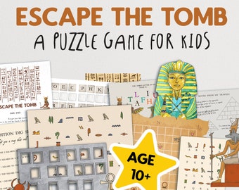 Escape The Tomb Puzzle Game for Kids | Family Escape Room Game | Stay at Home Game | Birthday Party DIY Escape Room | Family Holiday Games