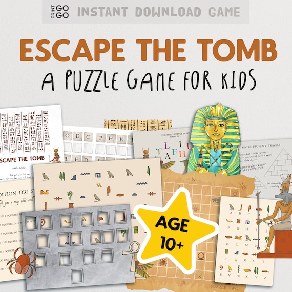 Escape The Tomb Puzzle Game for Kids | Family Escape Room Game | Stay at Home Game | Birthday Party DIY Escape Room | Family Holiday Games