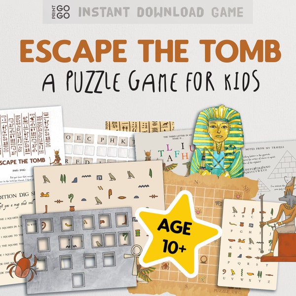 Escape The Tomb Puzzle Game for Kids | Family Escape Room Game | Stay at Home Game | Birthday Party DIY Escape Room | Family Holiday Games