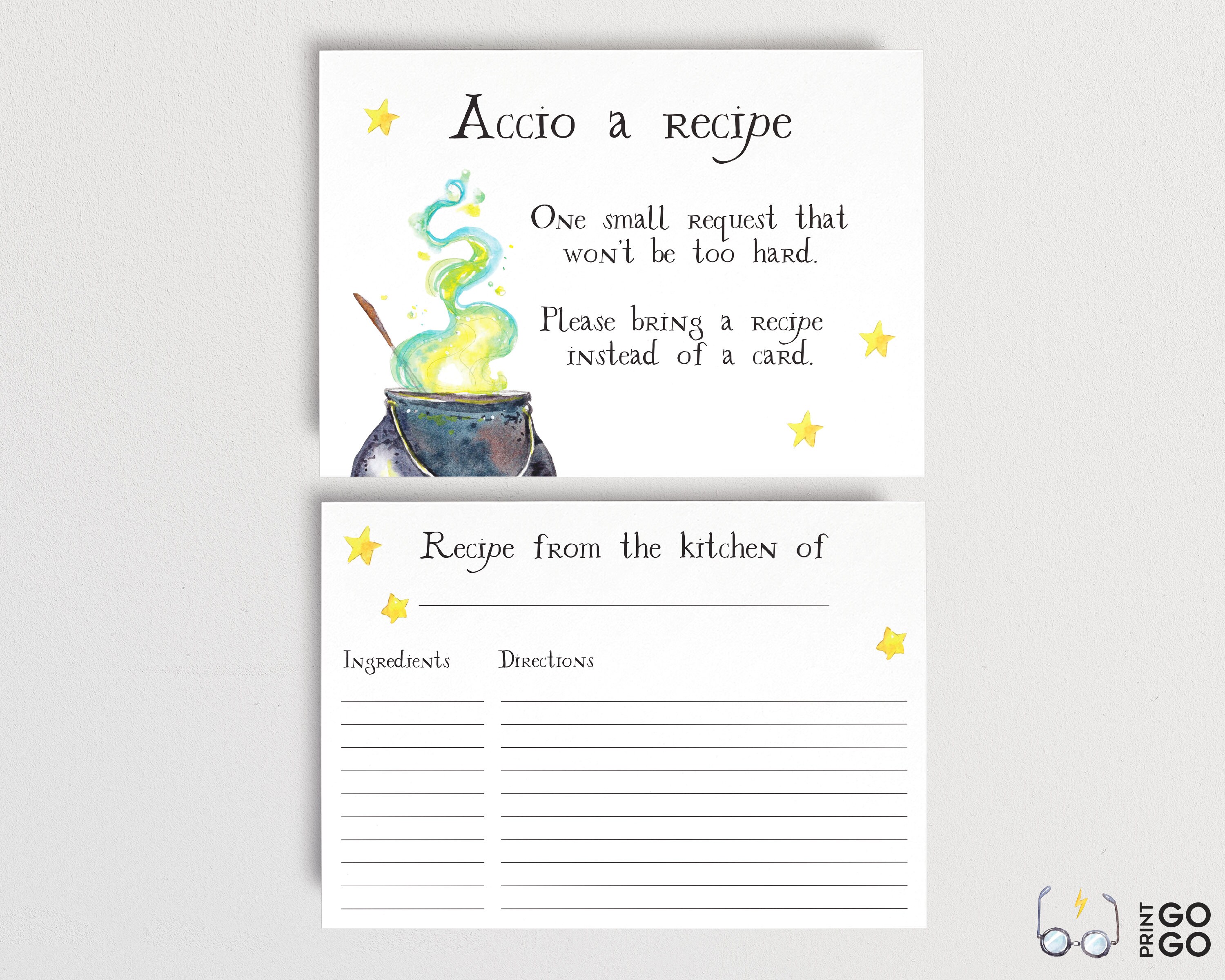 Harry Potter Recipe Cards Printable Advanced Potions Do It Etsy