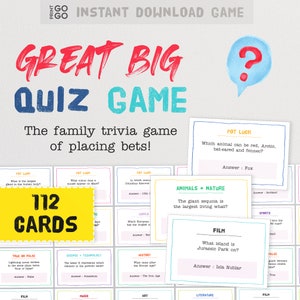 The Great Big Quiz Game - The Family Trivia Game of Placing Bets | Quiz Questions to Test Your General Knowledge | Family Pub Quiz Game