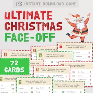 The Ultimate Christmas Face-Off : A Family Duel for Festive Answers | 72 Holiday Quiz Questions (Digital Download)