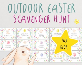 Búsqueda del tesoro de huevos de Pascua al aire libre para niños: ¡súbete al sendero Garden Bunny y llena tu canasta con golosinas! / Buscar Buscar Candy Hunt