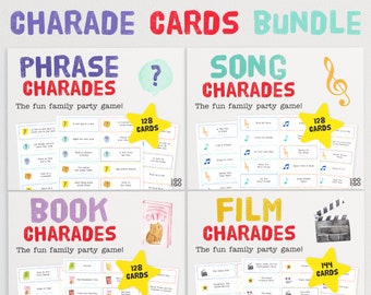 Song Charade Cards the Fun Family Party Game of Acting Out 