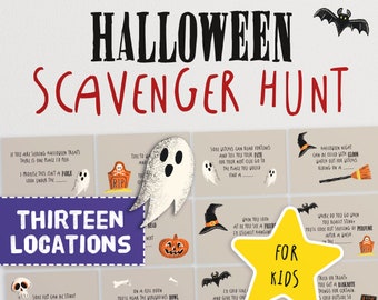 Halloween Scavenger Hunt Game for Kids | Indoor Halloween Party Game |  Fun Trick-or-Treat Alternative Ideas | Stay at Home Halloween Game