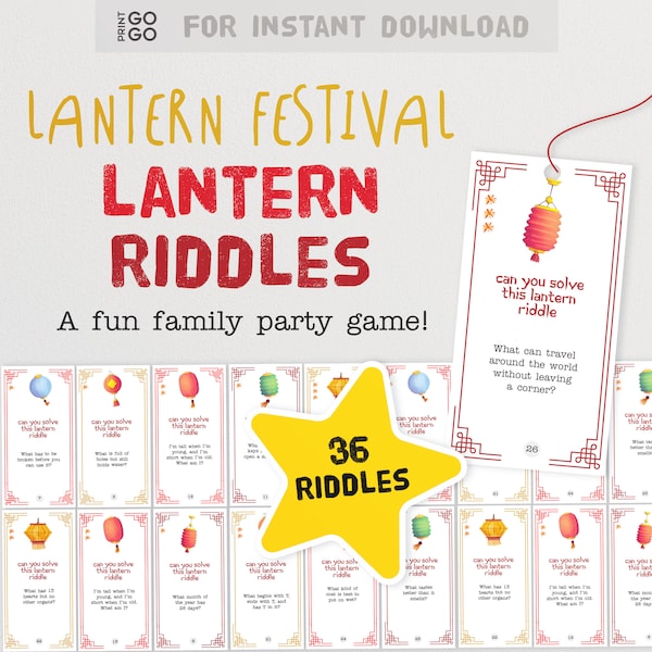 Lantern Festival Lantern Riddles - The Fun Family Party Game of Solving Clues | Mid Autumn Festival Lantern Game | Family Lunar NYE Fun