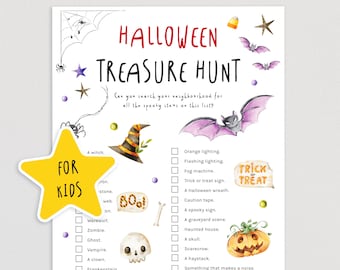 Halloween Treasure Hunt for Kids | Outdoor Halloween Scavenger Hunt | Neighborhood Hunt | Halloween Party Game | Trick or Treat Alternative