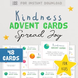 48 calendriers de l'Avent bienveillants : des idées pour semer la joie et les bonnes actions ! | Cartes d'activités de l'Avent uniques | Idées de Noël à imprimer pour les enfants