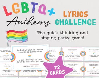 LGBTQ+ Anthems Lyrics Challenge Game - Sing Loud, Proud and Celebrate Pride Month (Digital Download)