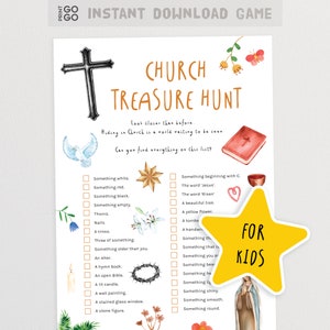 Chasse au trésor de l'église pour les enfants | Chasse au trésor de l'église | École du dimanche pour enfants I Spy Game | Activités de carême pour les enfants | Activité de l'église de Pâques