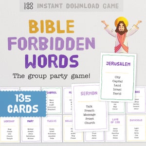 Bibel verbotene Wörter - Das urkomische Gruppe Party Spiel! | Bibel-Tabukarten | Idee für ein BibelStudium | Sonntagsschulspiel | Fasten Aktivität