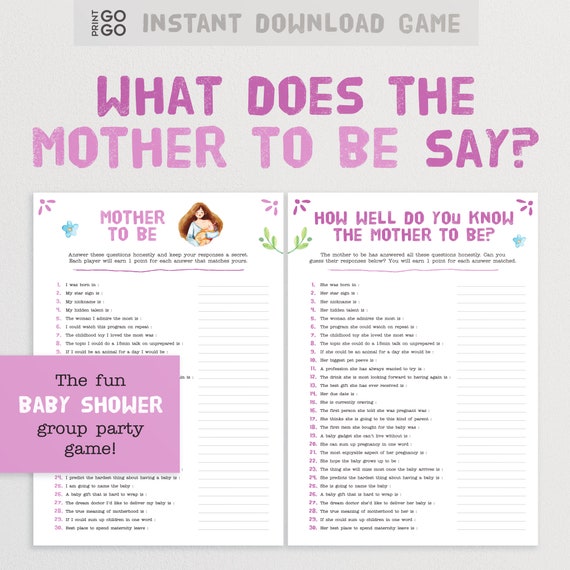 Bridal and Wedding Games - Fun Instant Download Party Games! – tagged fast  answers – Print GoGo