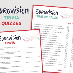 Eurovision Quiz Virtual Powerpoint Quiz For Zoom Paper Etsy