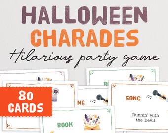 Halloween Charades Game - The Hilarious Family Party Game of Acting Out and Guessing Phrases (Digital Download)