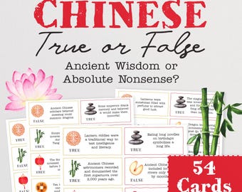 Chinese True or False Trivia Game - Ancient Wisdom or Absolute Nonsense? (Digital Download)