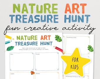 Nature Art Treasure Hunt for Kids | Outdoor Scavenger Hunt Game | Children's Art Game | Kids Outdoor Activities | Creative Drawing Ideas