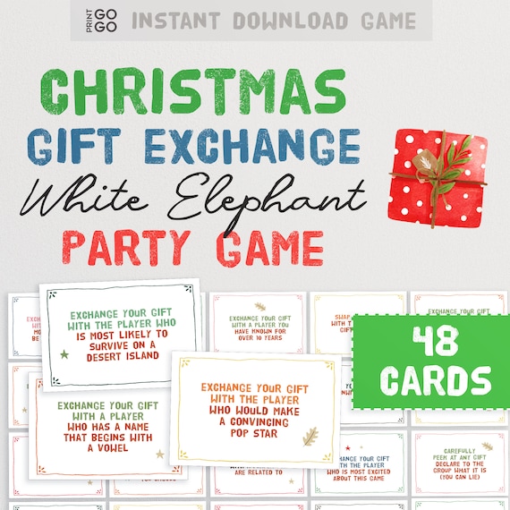 New Year Gift Exchange Game Yankee Swap White Elephant Gift