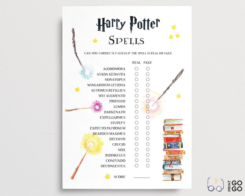 harry potter test harry potter test