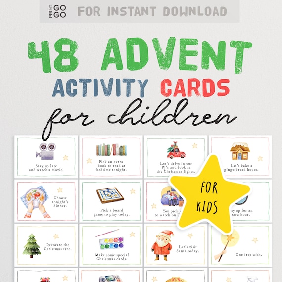48 Advent Calendar Activity Cards A Fun Way to Countdown Christmas Family Holiday Activities Xmas Daily Note Cards Kids Activities - Etsy 48-advent-calendar-activity-cards-a-fun-way-to-countdown-christmas-family-holiday-activities-xmas-daily-note-cards-kids-activities-etsy