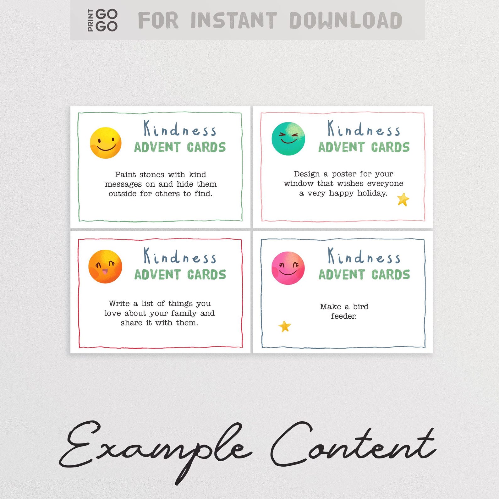 48 Kindness Advent Calendar Cards - Ideas to Spread Joy and Good Deeds ...