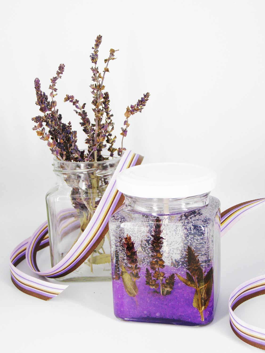 Candle gel wax candle with natural dried flowers Etsy