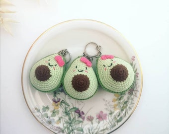 Avocado Schlüsselanhänger, Avocado keychain, Schlüsselbund Anhänger