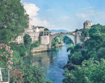 Mostar, Bosnia Fine Art Print (Digital Painting)