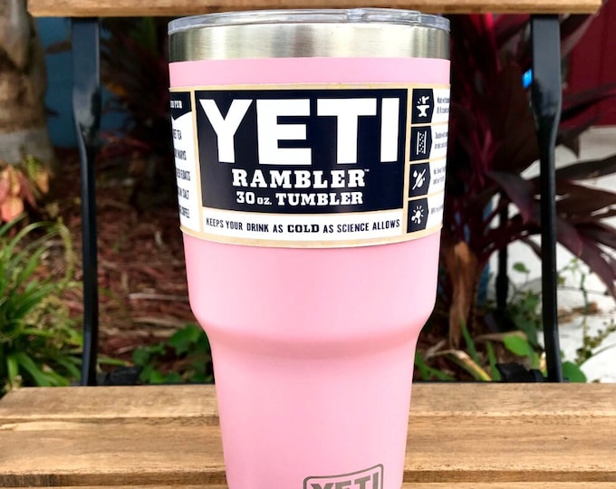 Light Pink YETI Rambler Tumbler Vacuum Insulated W/ Magslider Lid 30 Oz