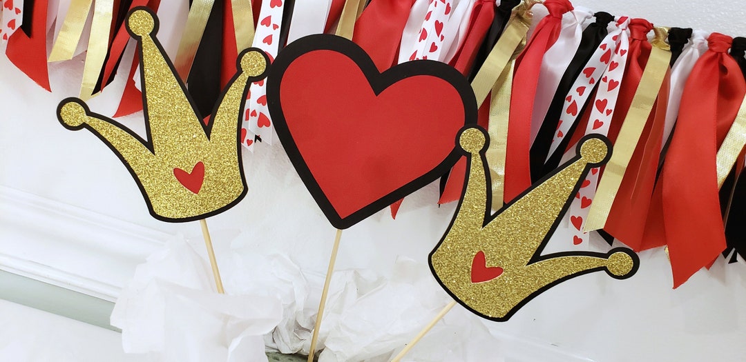 Queen of Hearts Centerpiece Set Table Decoration Queen of - Etsy