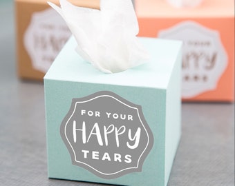 Happy Tears Stickers Printable, For Your Happy Tears Sticker Printable, Wedding Tissues Stickers Print, Tissue Pack Labels Print, PDF
