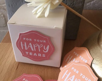 Lot of Happy Tears Stickers, For Your Happy Tears Sticker, Wedding high quality Tissues box Stickers