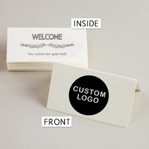 Biglietto per tenda piegata di benvenuto stampabile personalizzato per hotel, case AirBnB ** Stampa digitale/Stampabile digitale/Download istantaneo