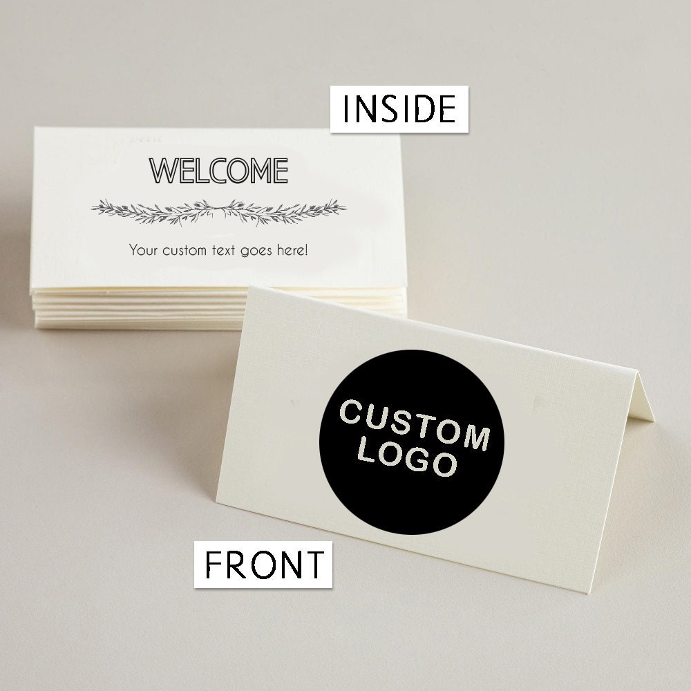 Custom Printable Folded Tent Card for Hotel, Airbnb Homes