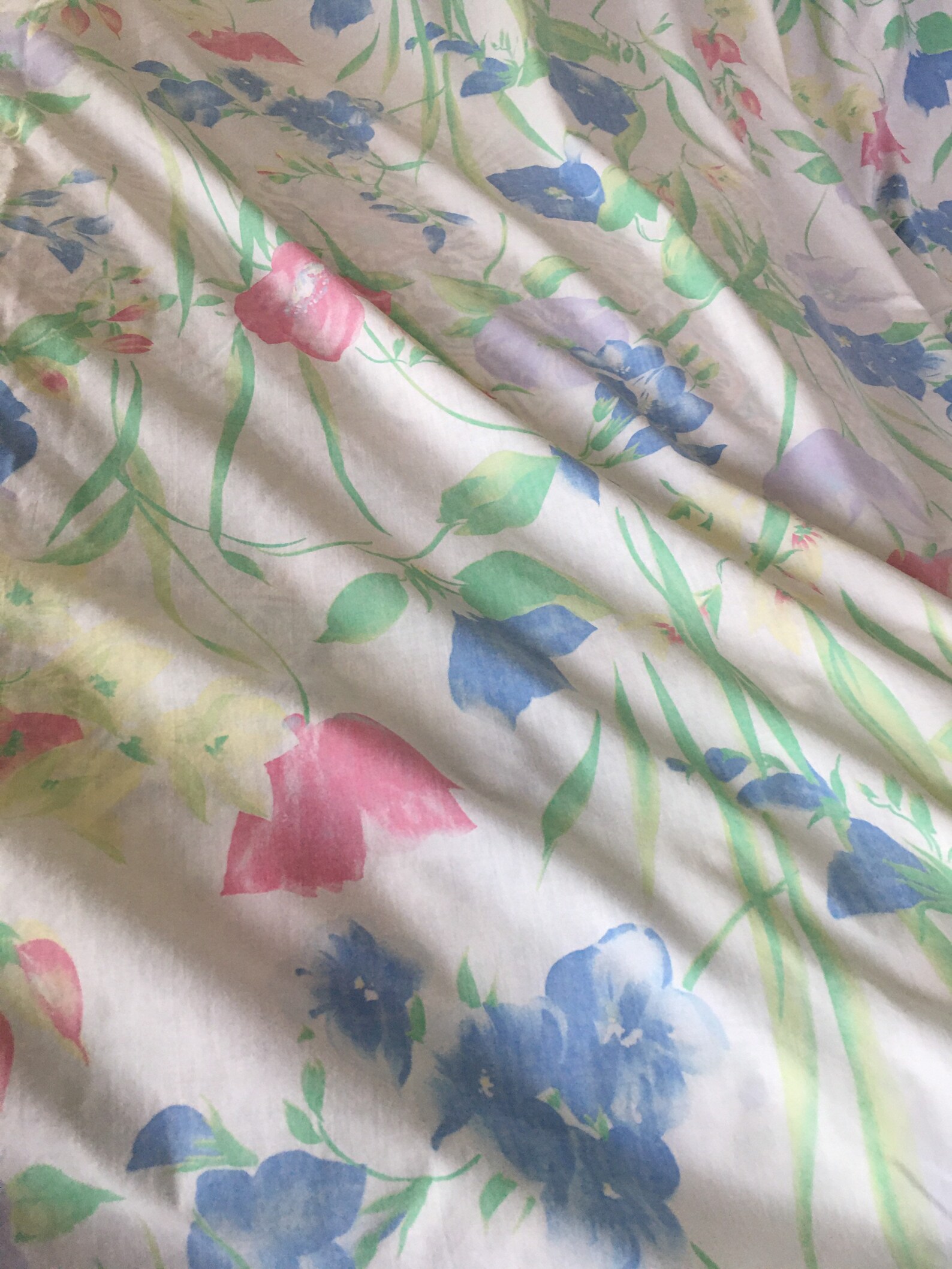 Vintage Sheets Queen Flat Sheet Vintage Bedding Floral | Etsy