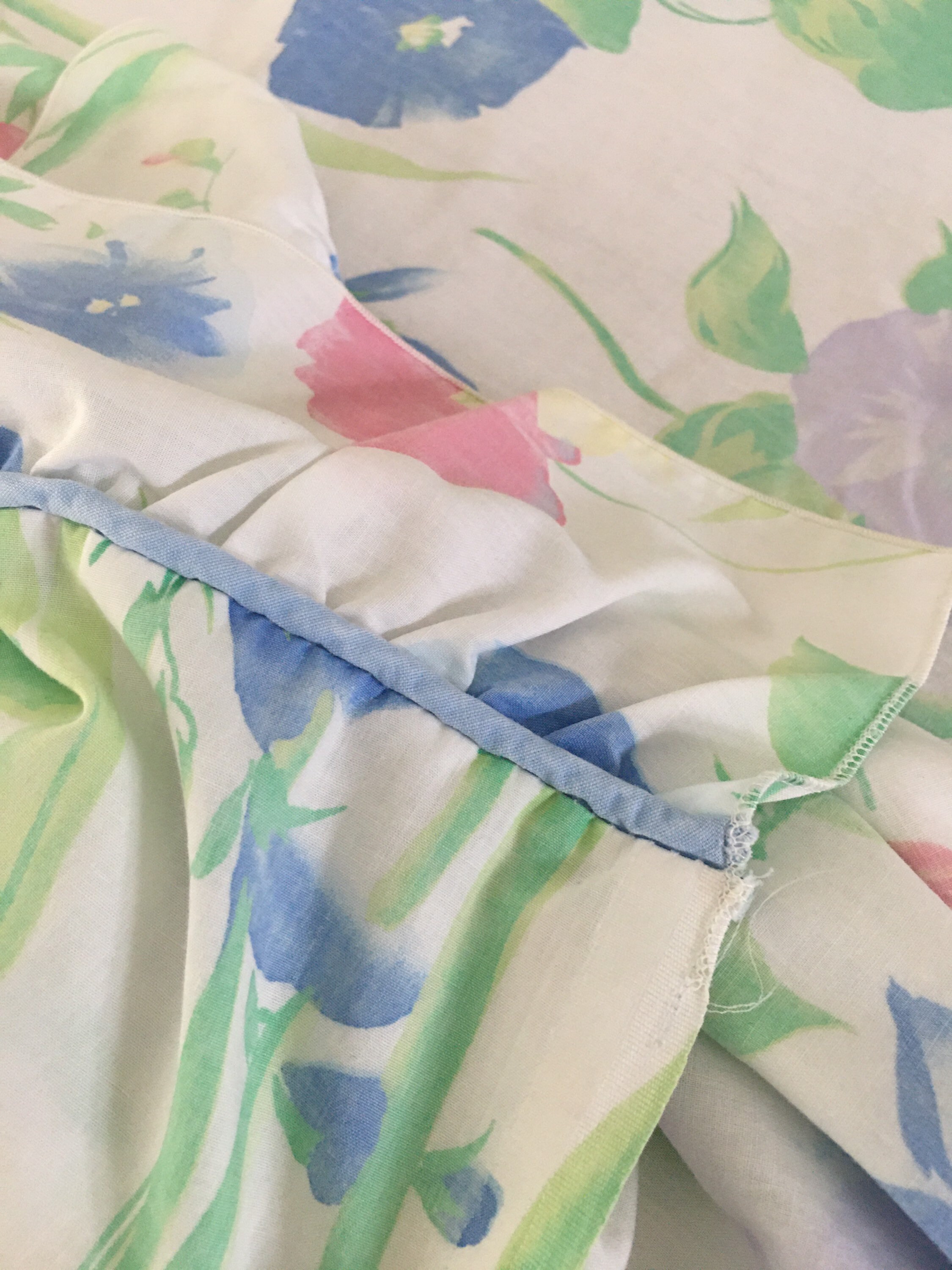 Vintage Sheets Queen Flat Sheet Vintage Bedding Floral | Etsy