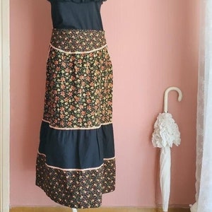 Floral patchwork midi skirt image 1