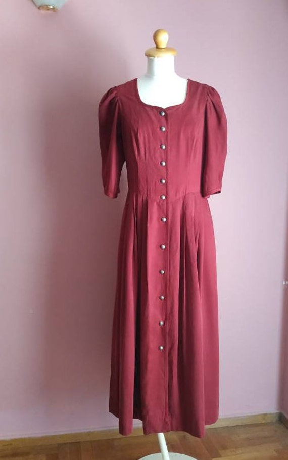 Burgundy dress - image 5