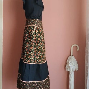 Floral patchwork midi skirt image 3