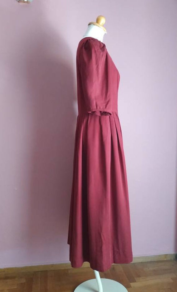 Burgundy dress - image 4